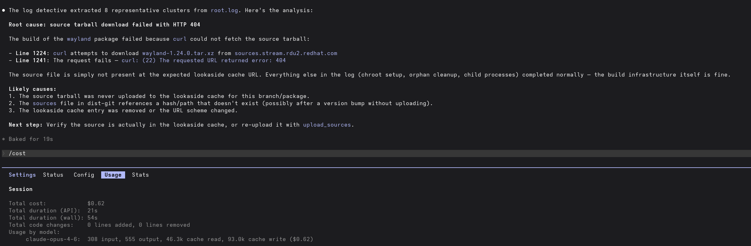 Analysis with Log Detective MCP